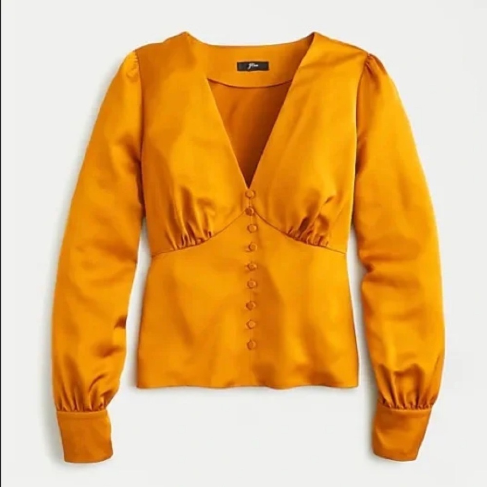 J. Crew Women's Mustard / Golden Yellow Top